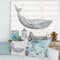 Designart - Blue Whale Watercolor - Nautical & Coastal Gallery-wrapped Canvas